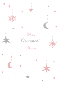 Star&Moon ornament silver&pink