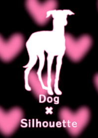 Dog Silhouette ItalianGreyhound(Pink02)