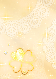 今すぐ幸運を呼ぶゴールドクローバー♪