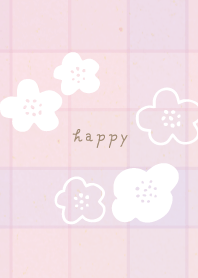 Adult check white flowers18 from Japan