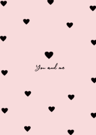pattern heart (black rosepink)