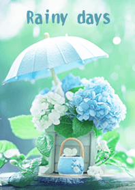 雨の日のミニチュア世界