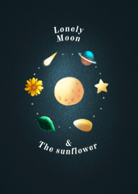 Lonely moon and the sunflower