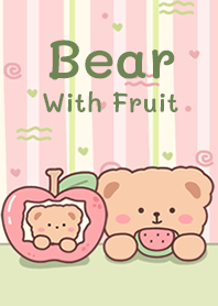 Bear with Fruit Green and Red!