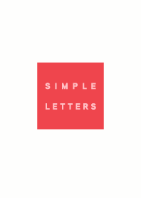 Simple letters / cherry red & pink.