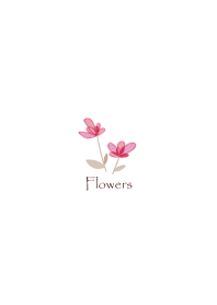Simple and adult cute red flower.