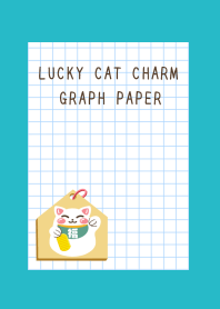 LUCKY CAT CHARM GRAPH PAPERj-TURQUOISE