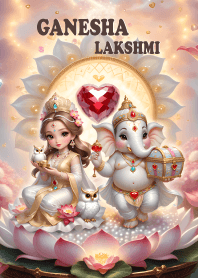 Ganesha, Lakshmi, wealth, prosperity 2JP