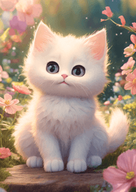 Cute cat in the garden 3