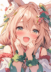 對你害羞又興奮的可愛狐狸女孩❤