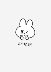 Love rabbit (korea)#white