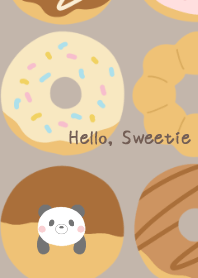 Panda and Donuts mocha beige