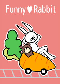 ペア着せかえ★お調子者うさぎ 赤（5色)