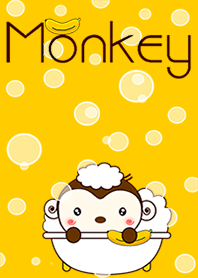 Monkey take a bath