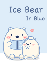 Ice bear in blue