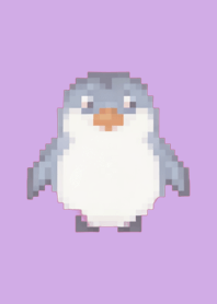 ペンギンのドット絵のきせかえ Purple 02