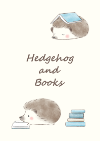Hedgehog and Book* -blue- 2
