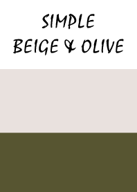 Simple beige & olive.