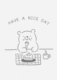 Mili Bear Have a nice day - Gray