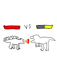 Battle of loose dinosaurs