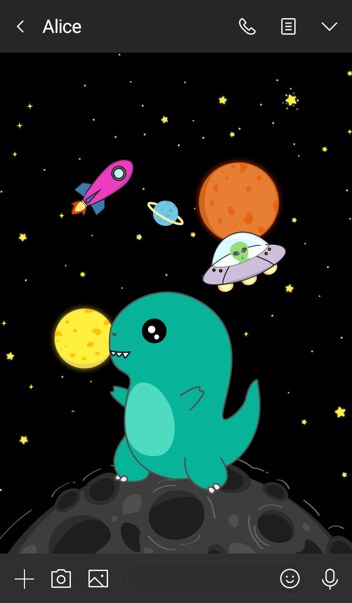 Dino Alien in Space