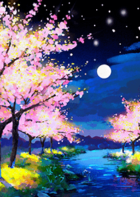 美しい夜桜の着せかえ#2222