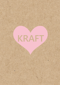 Kraft paper and pink heart