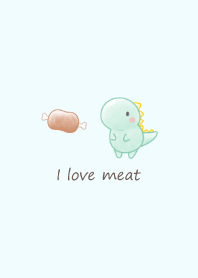 Dinosaur and Meat -blue-