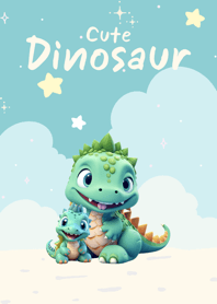 ไดโนเสาร์ น่ารัก สีเขียว