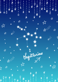 いて座-手描きのお星様-