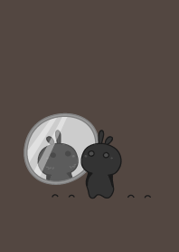 rabbit staring - 148 - mirror