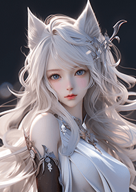 夢幻的白狐美女❤