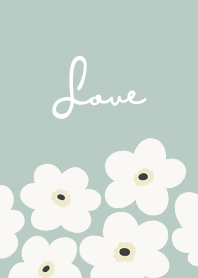 in bloom, flower wh / mint