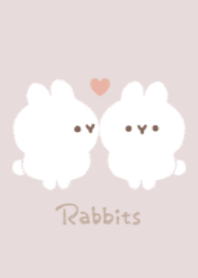 なかよしうさぎ/ピンクグレージュ