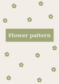 flower pattern (greenbeige)