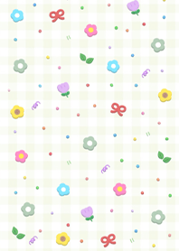 Simple flowers and bow 7 (Pp)