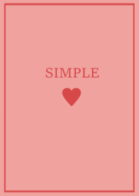 SIMPLE HEART =cherry red=