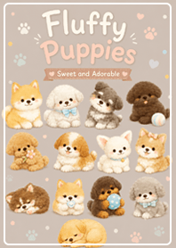 beige Fluffy Puppies