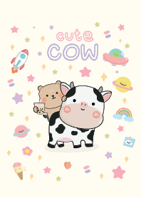 Cow & bear cute : minimal
