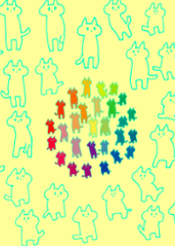 色とりどりのネコ