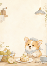 Pearl Corgi Pear Scone Kitchen