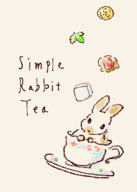 簡單的 兔子 茶 淺褐色的