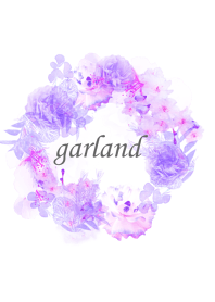 Purple flower wreath