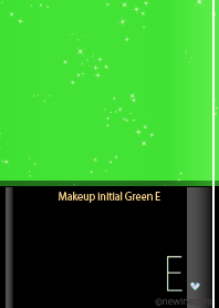 Makeup initial Green E.