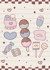 Candy in pastel tones