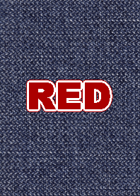 デニム × レッド
