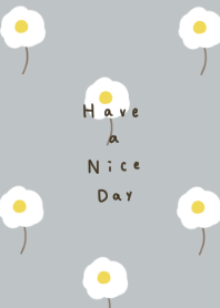 ブルーグレージュとお花。