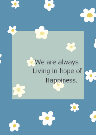 flower pattern /dusty blue