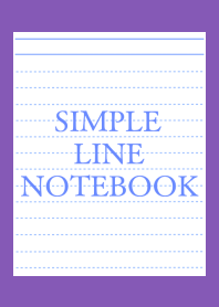 SIMPLE BLUE LINE NOTEBOOK-PURPLE-YELLOW