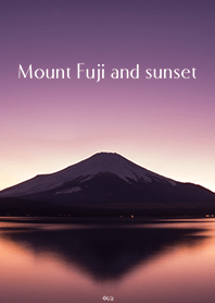 ภูเขาไฟฟูจิและพระอาทิตย์ตก